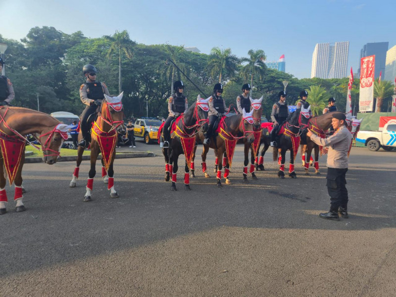 Polri Kerahkan Pasukan Berkuda Turangga untuk Amankan HUT RI ke-80