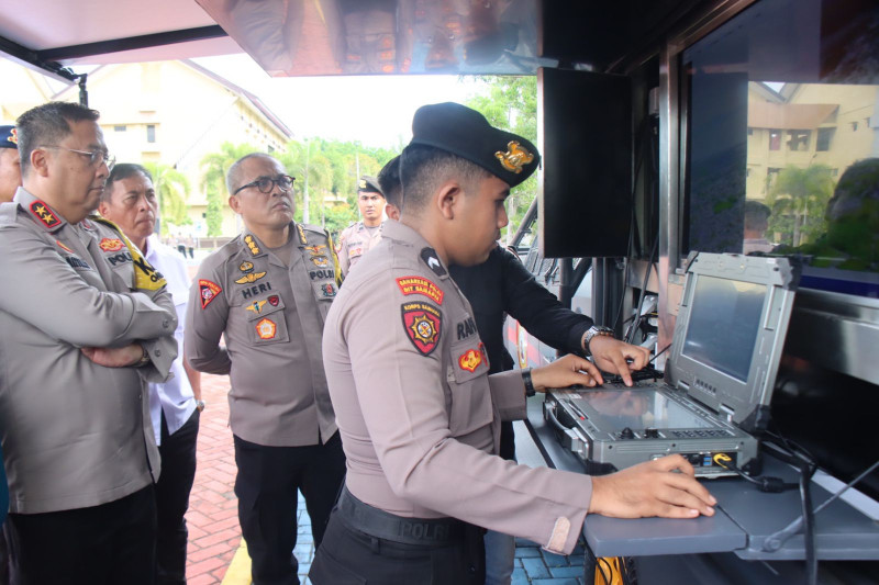 Kapolda Aceh Saksikan Simulasi Penerbangan Drone Ditsamapta Polda Aceh