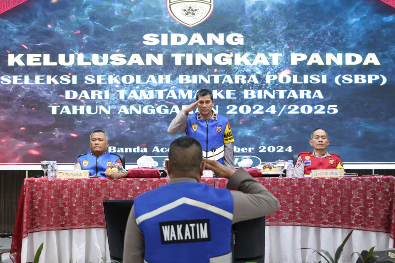 Wakapolda Aceh Pimpin Sidang Kelulusan Seleksi Sekolah Bintara Polri