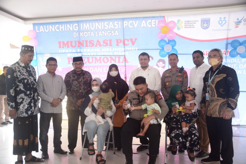 Komitmen Lindungi Anak Balita dari Ancaman Pneumonia, Pj Wali Kota Langsa Launching Imunisasi PCV