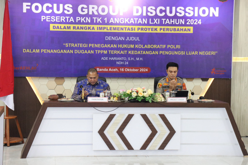 PWI Aceh Dan Beberapa Lembaga Lainnya Dukung Penegakan Hukum Kolaboratif Polri Dalam Penanganan TPPM Pengungsi Luar Negeri