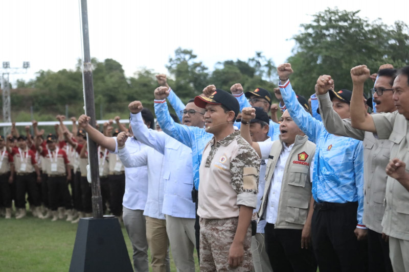 Dek Fadh Gembleng 510 Laskar Gerindra Aceh: Harus Berani dan Disiplin