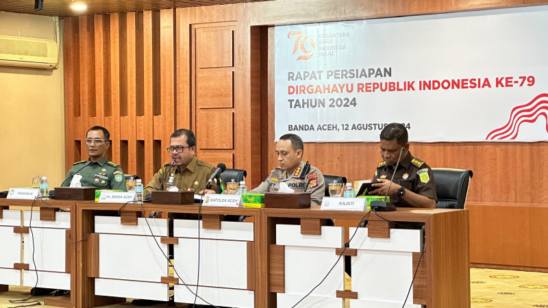 Dirsamapta Polda Aceh Hadiri Rapat Di Aula Serbaguna Setda Aceh