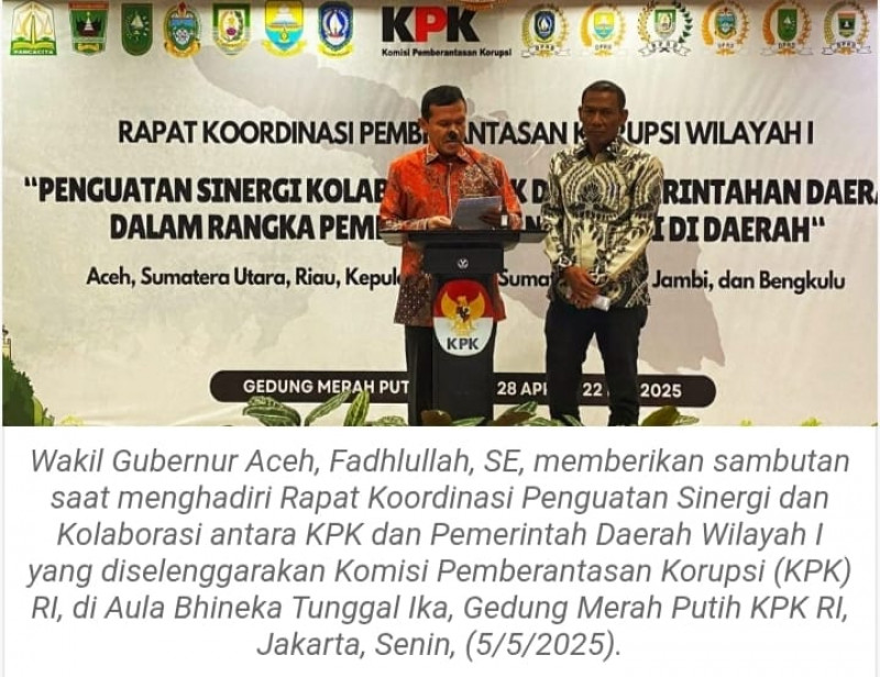 Pemerintah Aceh Tegaskan Komitmen Pemberantasan Korupsi melalui Sinergi Bersama KPK