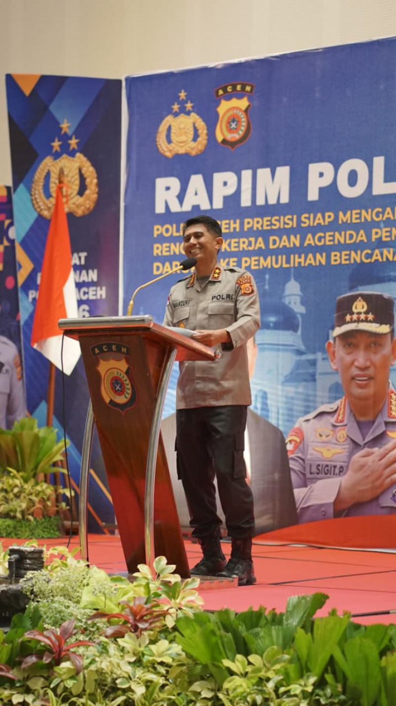 Rapim Polda Aceh 2026, Kapolda Aceh Tegaskan Komitmen Implementasi Arahan Presiden dan Kapolri