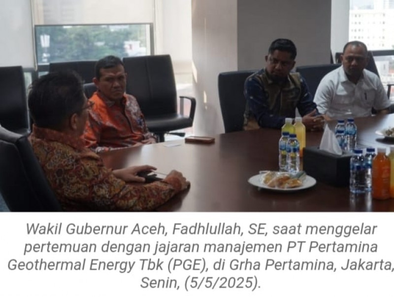 Selain PLTU dan PLTD, Kedepan Aceh Akan Miliki Listrik Bersumber Dari Panas Bumi, Pemerintah Aceh Berikan Dukungan Penuh