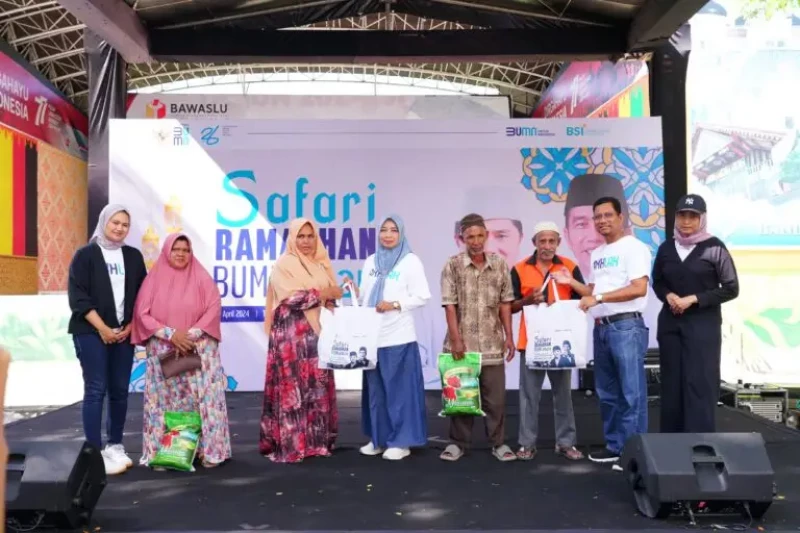 Safari Ramadhan BUMN Di Aceh, BSI Adakan Pasar Murah 1.000 Paket Sembako