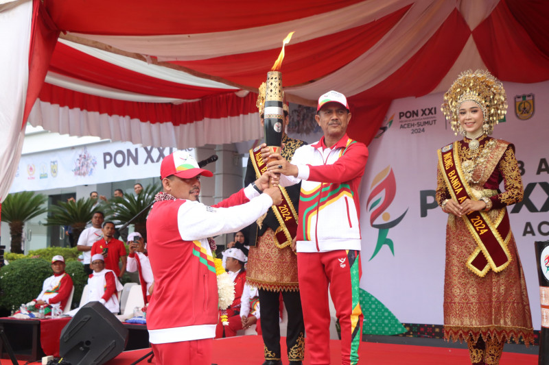 Kirab Api PON XXI Hari Ini Masuki Kota Banda Aceh