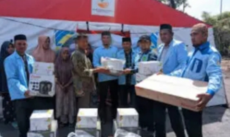 BKPRMI Aceh Besar Salurkan Donasi Kepada Korban Rumah Terbakar di Sibreh